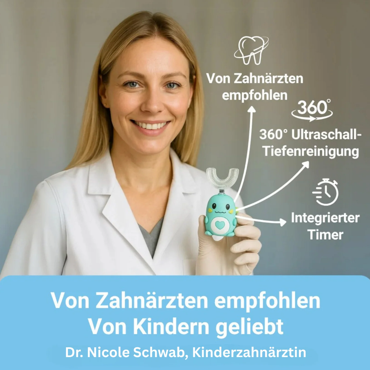 DinoBrush™ | Kinder- Zahnbürste 360°